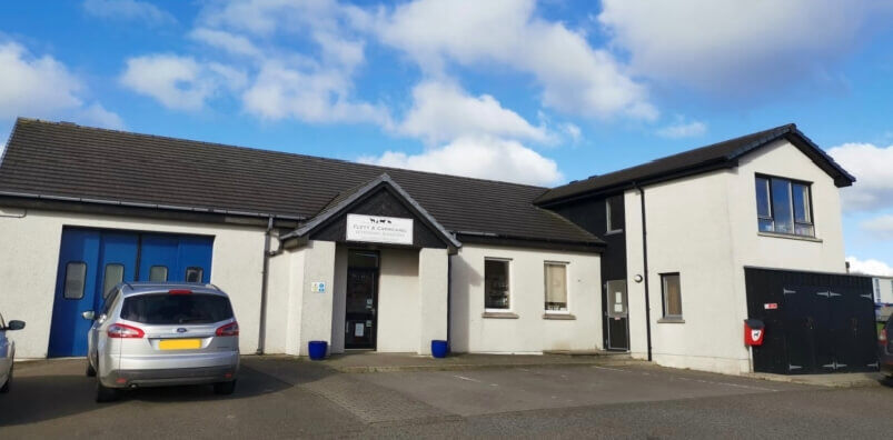The Flett & Carmichael practice building on Garrison Road, Kirkwall